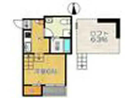 VINCE大楠(1SK/1階)の間取り写真