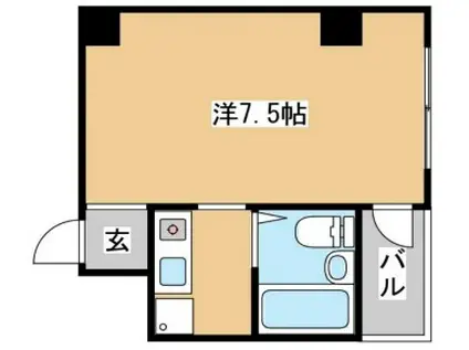 サルナートなかはら(1K/1階)の間取り写真