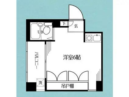 モンテリーブロ貝塚(ワンルーム/5階)の間取り写真