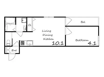 F ASECIA PROPUS(1LDK/3階)の間取り写真