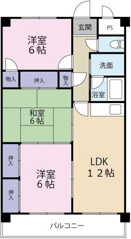 アマ・デトワールI(3LDK/3階)の間取り写真