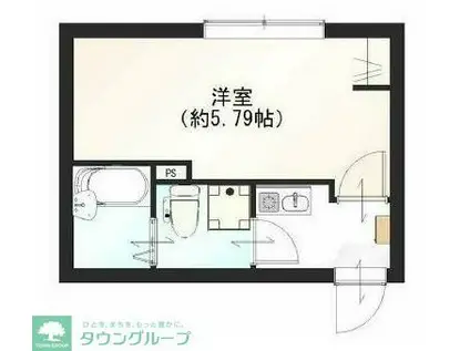 エスポワール堀切B(1K/2階)の間取り写真