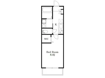 メゾングレイス(1K/1階)の間取り写真