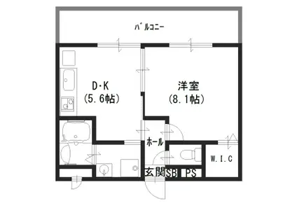 アンプルールフェールハンナハンナ(1DK/2階)の間取り写真
