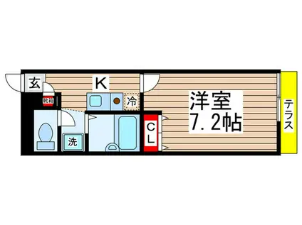 AMOUR エチゴ(1K/1階)の間取り写真