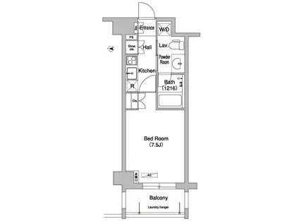 コンフォリア下北沢(1K/3階)の間取り写真