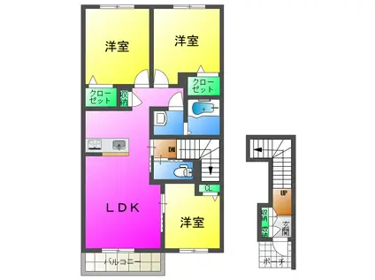 シャーメゾン松陰山手(3LDK/2階)の間取り写真