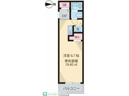 ジョイフル新丸子第2(ワンルーム/3階)の間取り写真