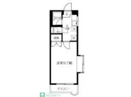 メゾン市川(1K/2階)の間取り写真