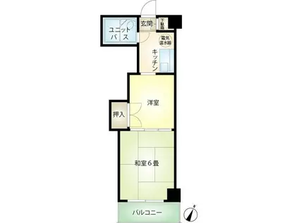 マンション南熱海(ワンルーム/3階)の間取り写真