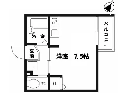 A-イースト須磨海浜公園(1K/1階)の間取り写真