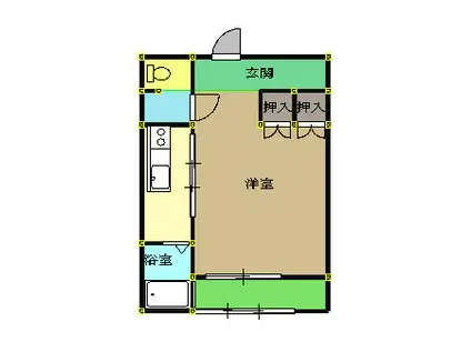 レトアFC(ワンルーム/2階)の間取り写真