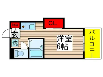スターハイム勝田台(ワンルーム/2階)の間取り写真