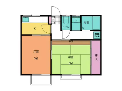 アルプスハイツII(2K/2階)の間取り写真
