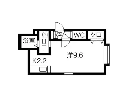 アクアエンブレーマ(1K/1階)の間取り写真