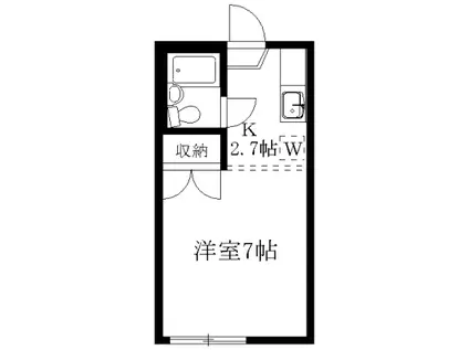 ハウスEM(1K/1階)の間取り写真