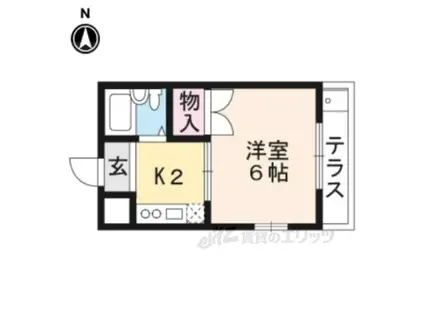 メゾンドすいしょう(1K/1階)の間取り写真