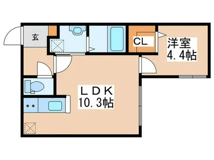 HAL EXCELLENT(1LDK/1階)の間取り写真