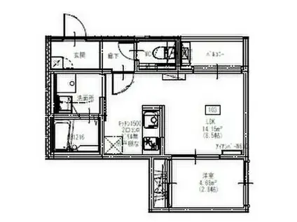 PATINA新瑞橋(1LDK/2階)の間取り写真