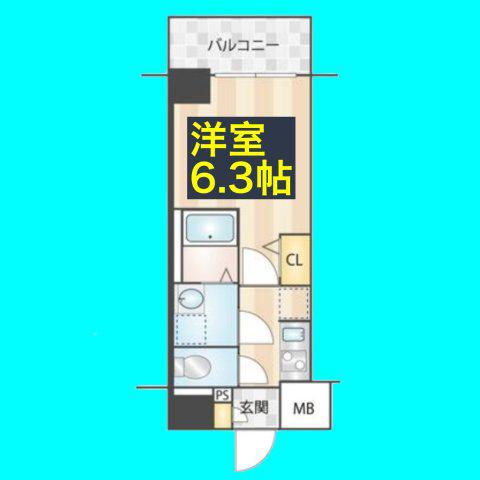 S-RESIDENCE神宮西駅前ASCENT(1K/11階)の間取り写真