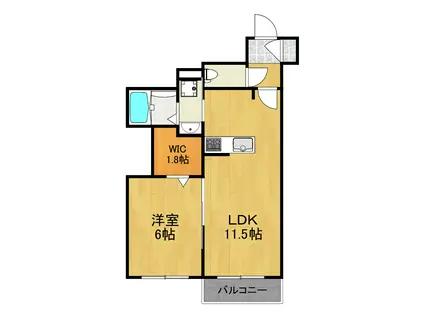 パルドエル(1LDK/3階)の間取り写真