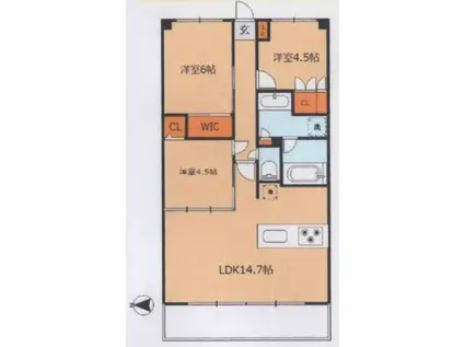 ノブレス西馬込(3LDK/6階)の間取り写真