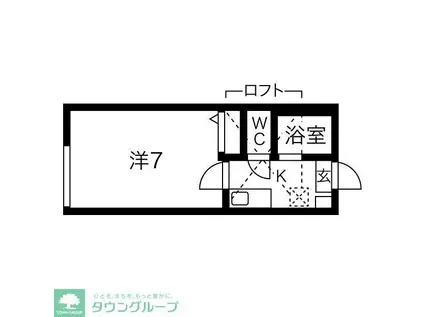 シャトーソフィア(1K/1階)の間取り写真