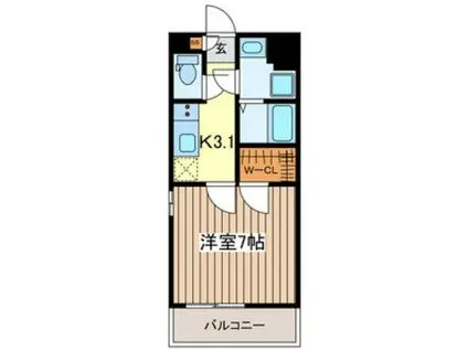 マインドフィールド新座駅南(1K/2階)の間取り写真