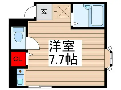 オーキッド壱番館(ワンルーム/2階)の間取り写真