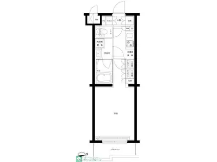 ルーブル武蔵中原参番館(1K/3階)の間取り写真