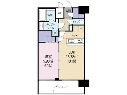 ステージグランデ文京白山(1LDK/14階)の間取り写真