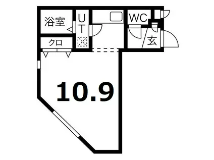 エヴァンスコート南1条(1K/4階)の間取り写真