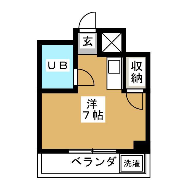 リバーサイド永田(ワンルーム/1階)の間取り写真