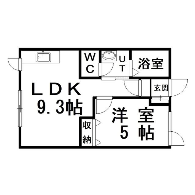 ベルフォーレ(1LDK/1階)の間取り写真