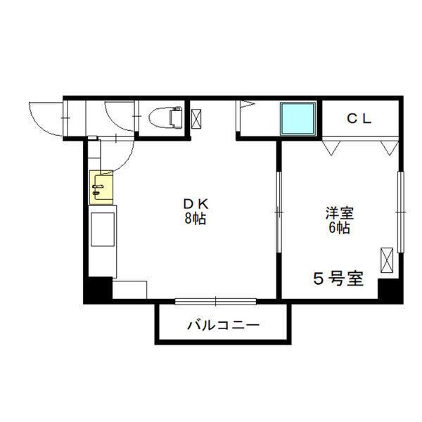 グレイシャス本郷(1LDK/3階)の間取り写真