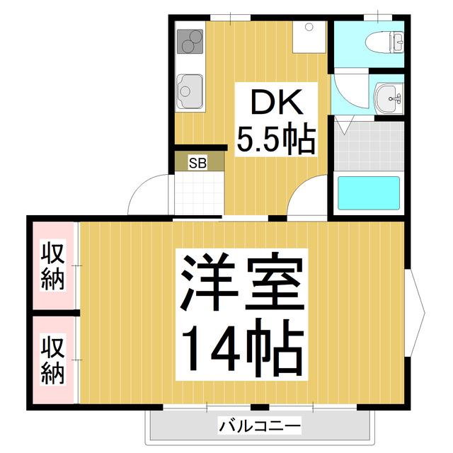 サンヴィレッジMK(1DK/1階)の間取り写真