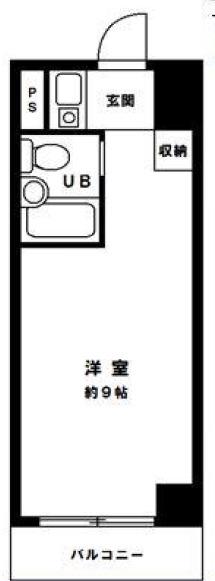 ウィン池袋(ワンルーム/4階)の間取り写真