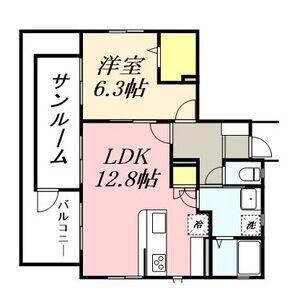 メゾンドアシェル(1LDK/1階)の間取り写真