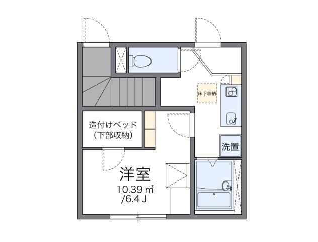レオパレス八田(1K/1階)の間取り写真