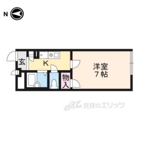 レオパレスケイ(1K/2階)の間取り写真