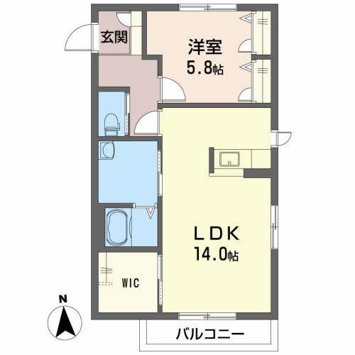 ダイヤメゾン F(1LDK/2階)の間取り写真
