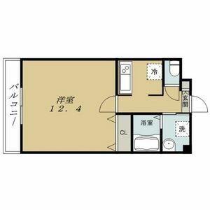 鶴羽之彩(1K/2階)の間取り写真