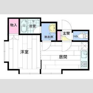 ピースコール34(1DK/2階)の間取り写真