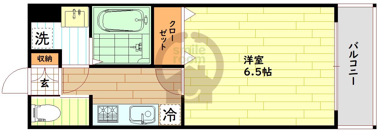 RITZ COURT(1K/5階)の間取り写真