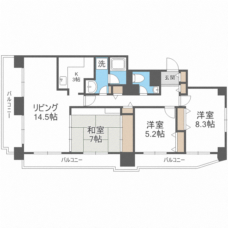 フロムファースト139(3LDK/4階)の間取り写真