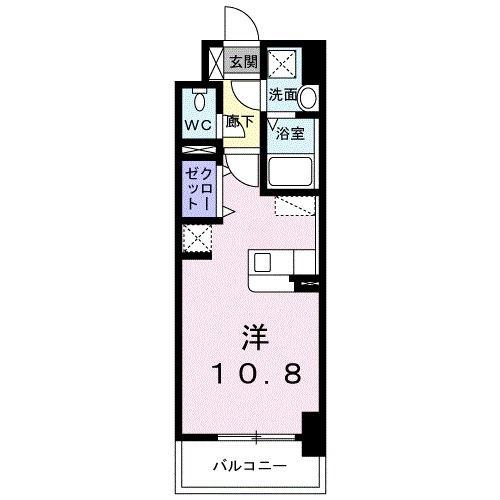 ルーカスいづろ(ワンルーム/9階)の間取り写真