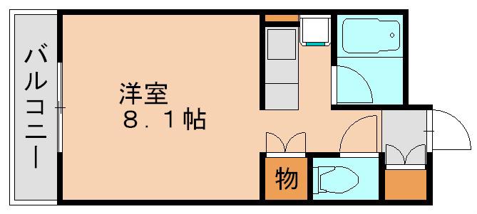 メゾンドレスポワール(1K/4階)の間取り写真