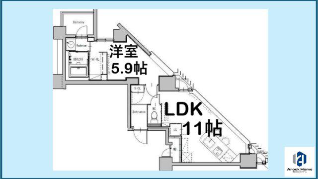 SK BUILDING-501(1LDK/3階)の間取り写真