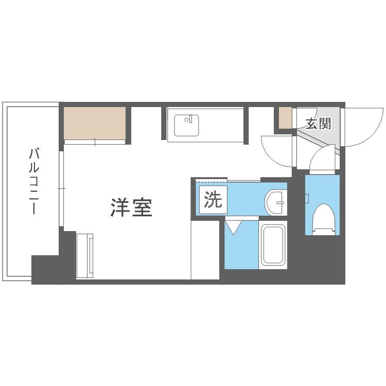 ASTER N13(1K/4階)の間取り写真