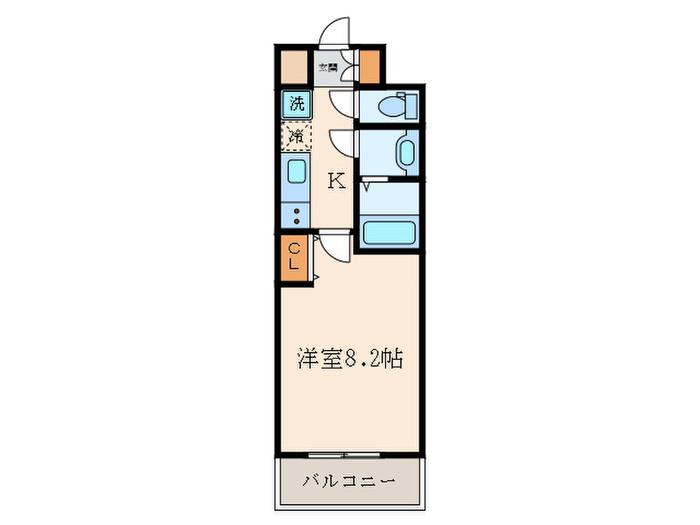 パークフラッツ尼崎(1K/15階)の間取り写真